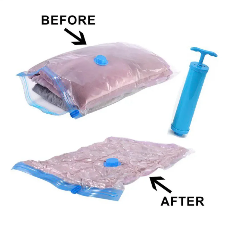 أكياس تخزين بالشفط + مضخة يدوية هدية